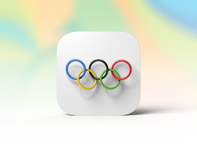 Olympic Icon 3D 3dicon flat flaticon games ios iosicon olympic real3d rings rio rio206