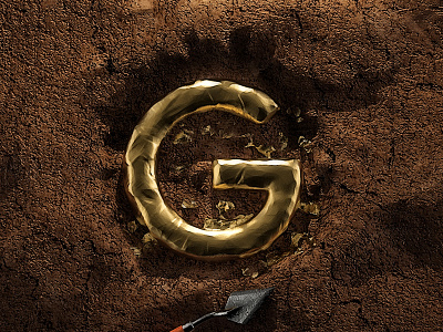 Golden "G" discovery gold golddigging goldsearch google googleart illustration instagram mysuperg nugget puregold