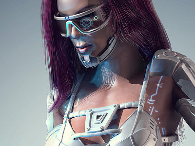 Crionis augmented character crionis cyberpunk cyborg fantasy futuristic girl illustration sci fi woman