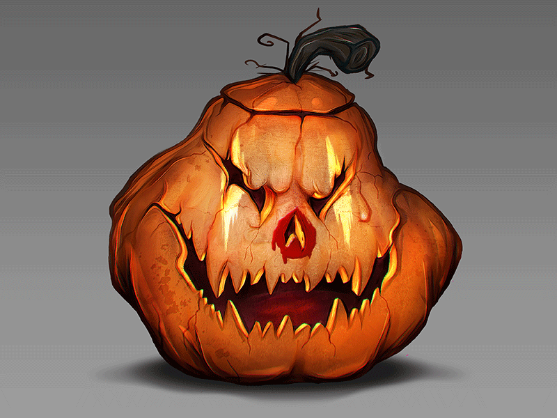 Pumpclown 2dart asset clown digitalart gameart halloween horror illustration monster pumpkin scary