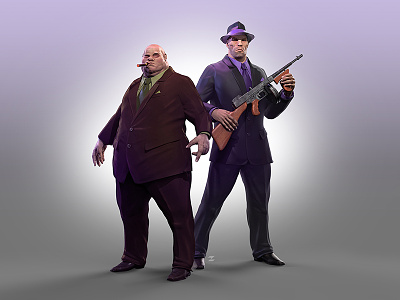 Louie and Frank 3dart cgi characters frank game gameart gangsters italian louie mafia
