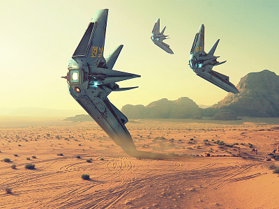 Landing aliens concept art fantasy futuristic invasion landing matte painting scifi spaceforce ufo