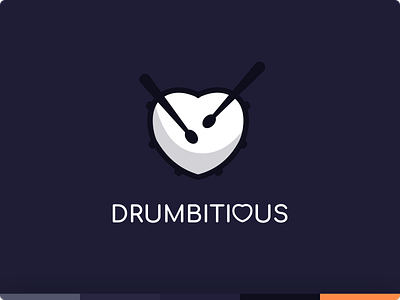 Drumbitious Logo Drum App app branding design drum icon illustration logo music ui web