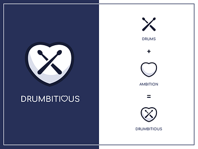 Drumbitious App Logo Draft app branding design drum icon illustration logo music ui