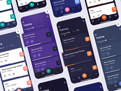Drumbitious App Color / Style Variations app branding design interface music typography ui ux