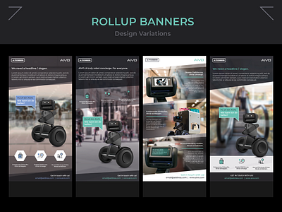 Rollup Banner Variations with InDesign graphic design indesign print rollup banner ui