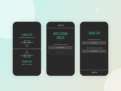 Daily UI Sign Up / Sign In App Screen