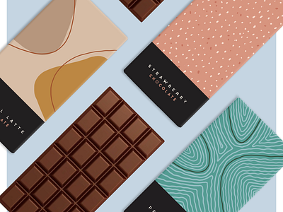 𝙎𝙀𝙇𝙁 𝙋𝙍𝘼𝘾𝙏𝙄𝘾𝙀 | Minimalistic Chocolate Wraps branding chocolate design illustrator illustrator design minimalism portfoliowork selfpractice
