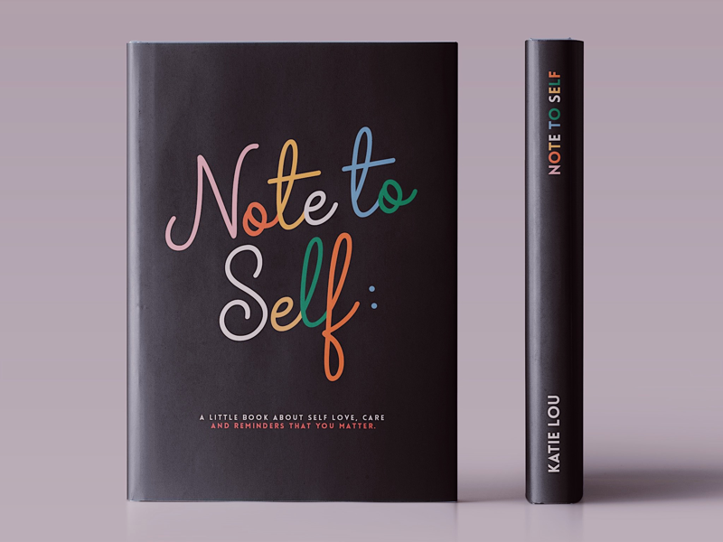 π Note to Self typography design guides steps quotes self care book graphic design