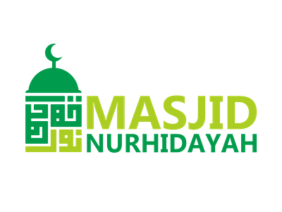 Logo masji Nurhuda art branding design kufi kufi calligraphy logo minimal typography vector