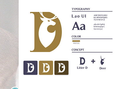 Company logo Letter D + Deer