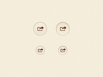 Subdued Share Buttons round button share texture