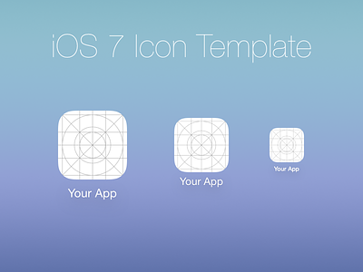 iOS 7 Icon Template icon template ios 7