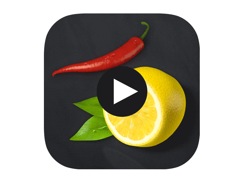 Veggie Weekend Icon Time-lapse chili lemon marble timelapse vegan vegetables vegetarian veggie