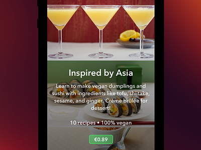 Veggie Weekend Recipe Pack app in in app purchase purchase