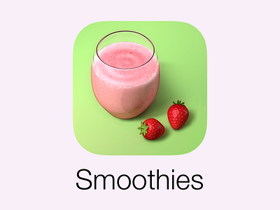 Smoothies iOS 7 Icon smoothie strawberries strawberry