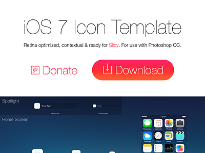 iOS 7 Icon Template app icon ios 7 template