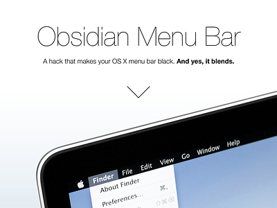 Obsidian Menu Bar dot com menu bar os x