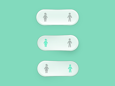 Gender Toggles iOS 7 button female gender glyphs icons male toggle