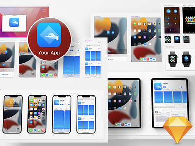 iOS 15 App Icon Template Freebie for Sketch app icon ios template