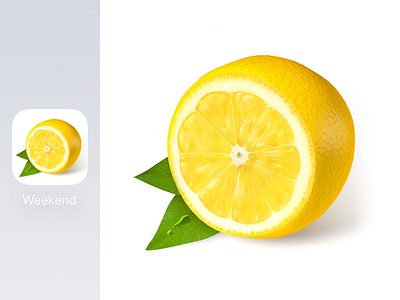 Veggie Weekend Refreshed Icon icon lemon