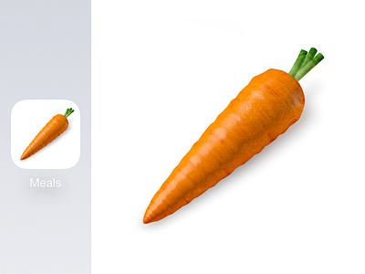 Veggie Meals Refreshed Icon carrot icon ios