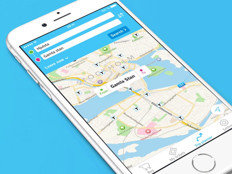SL-tickets Trip Planner ios map travel trip planner