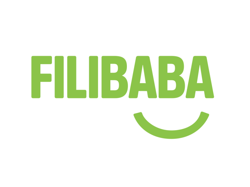 Filibaba Logo Redux branding happy logo mouth smile tongue