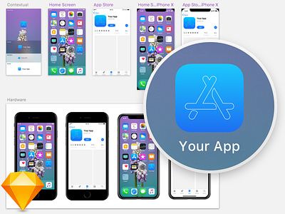 iOS 11 App Icon Template ios 11 iphone x