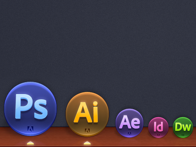 CS6 icon set in Dock adobe after effects creative suite cs6 dreamweaver icons illustrator indesign photoshop