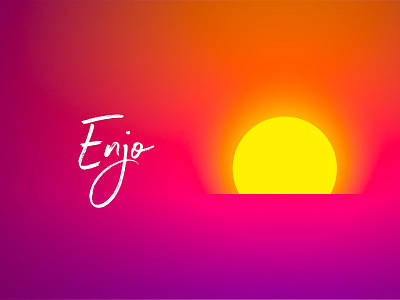 Enjo app branding ios sunset