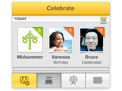 Wrapp Refreshed iOS UI cake midsummer news tabs wallet wrapp