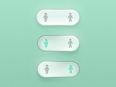 Gender Toggle button female gender glyphs icons male toggle