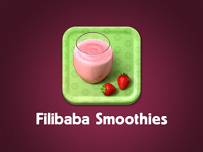 Filibaba Smoothies pattern smoothie strawberries strawberry texture tray