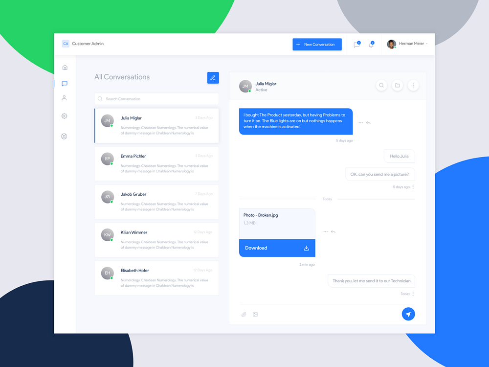 UI Concept for Messaging WebApp by Uroš Šolar on Dribbble