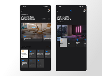 Smart Home App Part 2 smart smart home smarthome smarthomeui ui uidesign uiphone uiux uiuxdesign ux uxdesign uxui uxuidesign