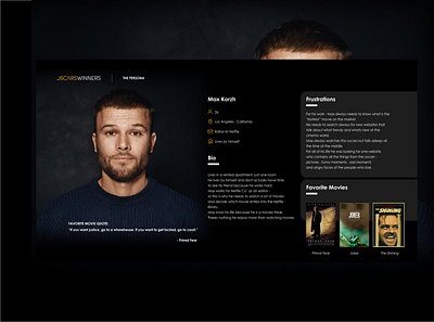 PERSONA CONCEPT concept designer designui oscars persona personaui ui ui ux uidesign uiux ux