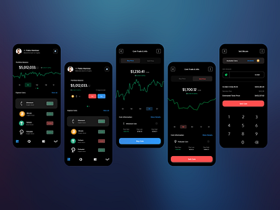 Crypto - Coin Trade App Ui Dark Mode by Eitan Kuperman on Dribbble