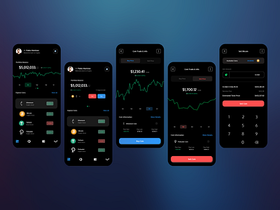 Crypto - Coin Trade App Ui Dark Mode
