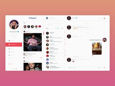 Instagram Desktop UI