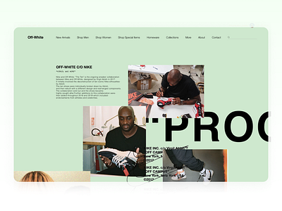 "OFF-WHITE" Site UX UI Design