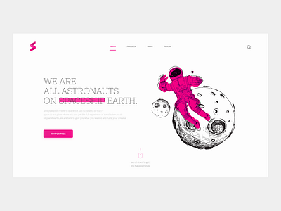 Space.co Astronauts experience UI Website Design