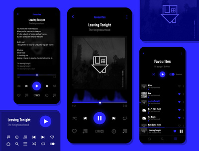 Music player | Daily UI 009 blue dailyui dark theme design icons music music app ui uiux ux