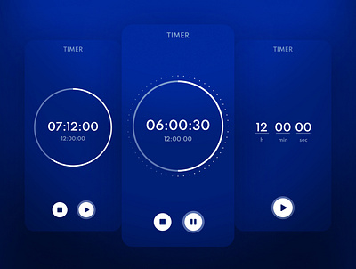 Timer | DailyUI 014 blue dailyui design mobile timer uiux