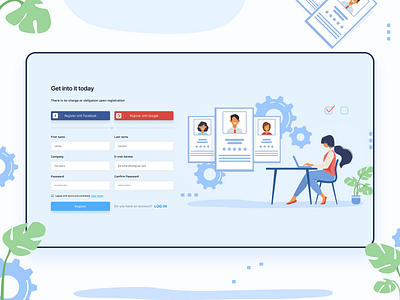 Registration page for employee onboarding platform crm crm software design employees employment figma design figmadesign illustration registration registration form registration page ui ui design uiux user experience user interface user interface design userinterface ux visual