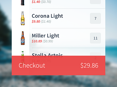 Simple Cart iOS 7 cart checkout ios 7 ios7 price transparent ui