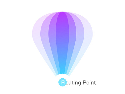 Floating Point! - Daily Logo Challenge 1 dailylogochallenge gradient hot air balloon logo logo design logodesign