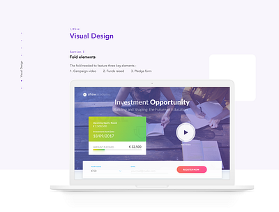 Crowdfund Campaign - Visual Design campaign charts composition data data visualisation data visulization design gradients graphs landing page meter portfolio ui visual design web design