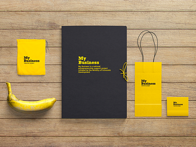 My business banana beauty business design digital fashion national project notebook project style the black wood yellow