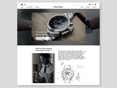 Wrist Watch adaptive beauty clock clocks clockwork design digital fashion logo men style web design white wrist watch
